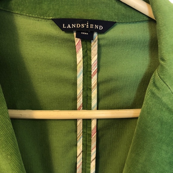 VINTAGE LANDS END corduroy blazer GREEN - Picture 6 of 8
